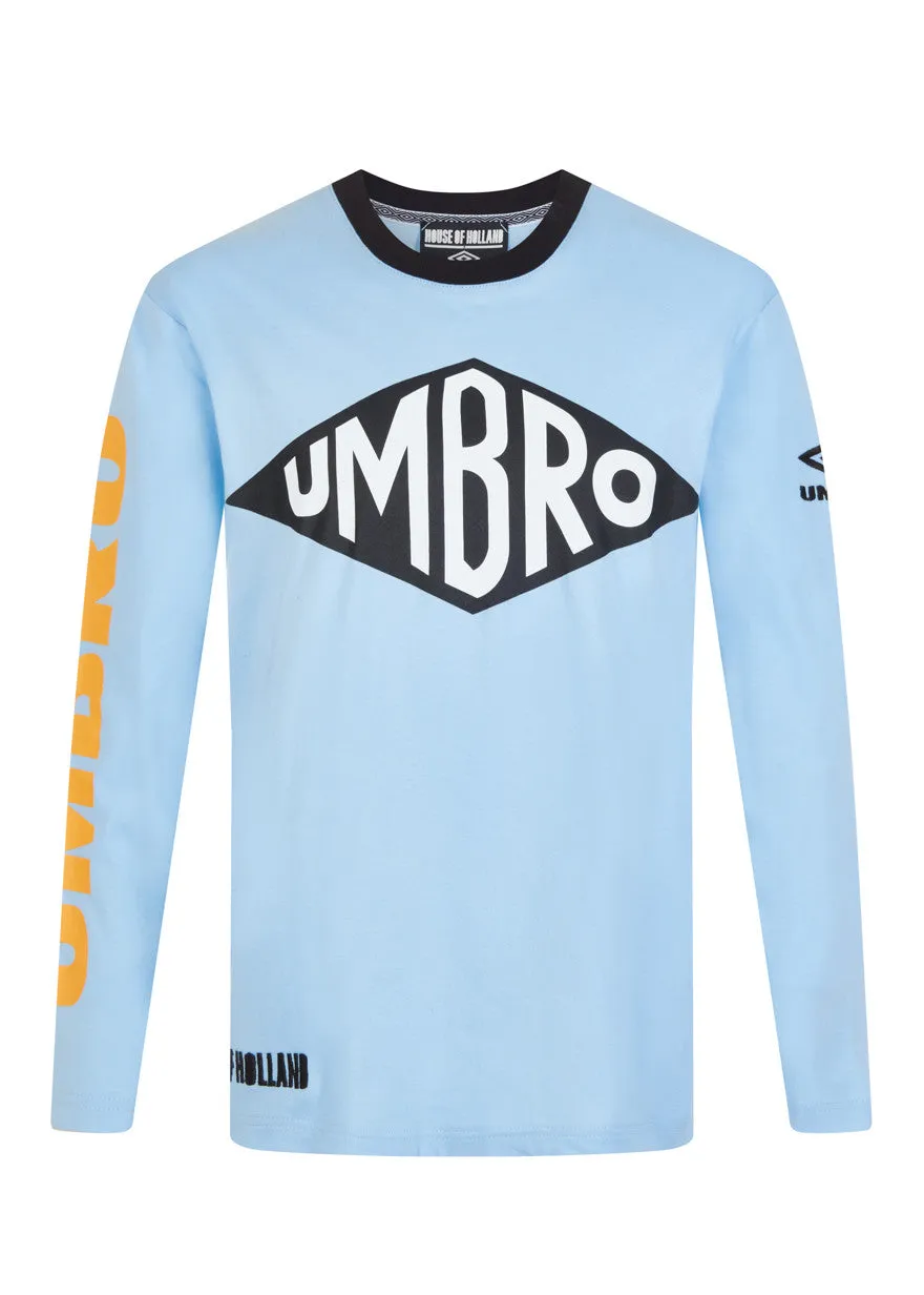 House of Holland x Umbro Blue Long Sleeve Tee