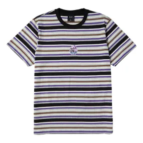 HUF CHESHIRE S/S STRIPE KNIT TOP-BLACK