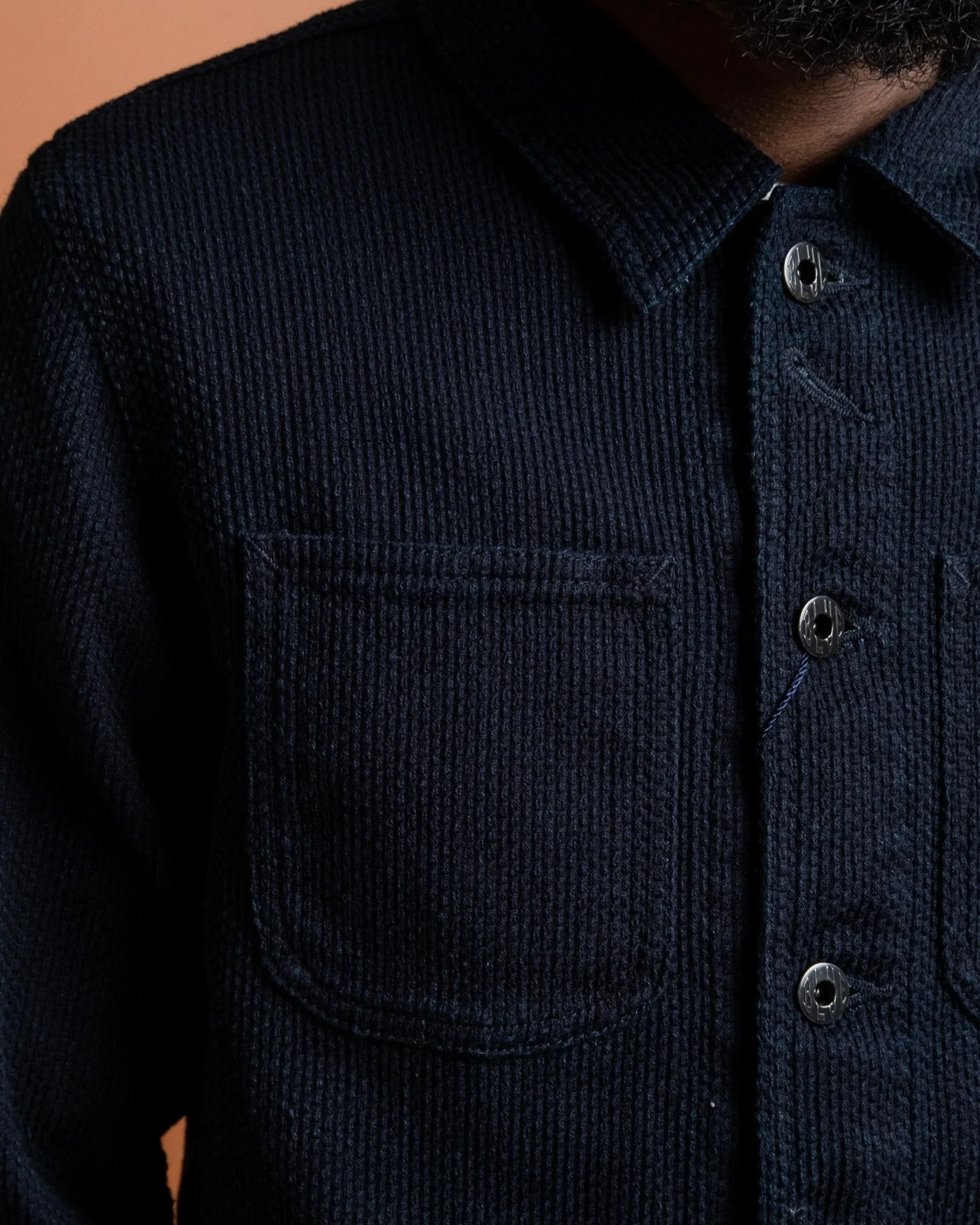 J7029J03 Sashiko Coverall Indigo