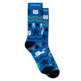 Jolly Holiday Socks (Navy)