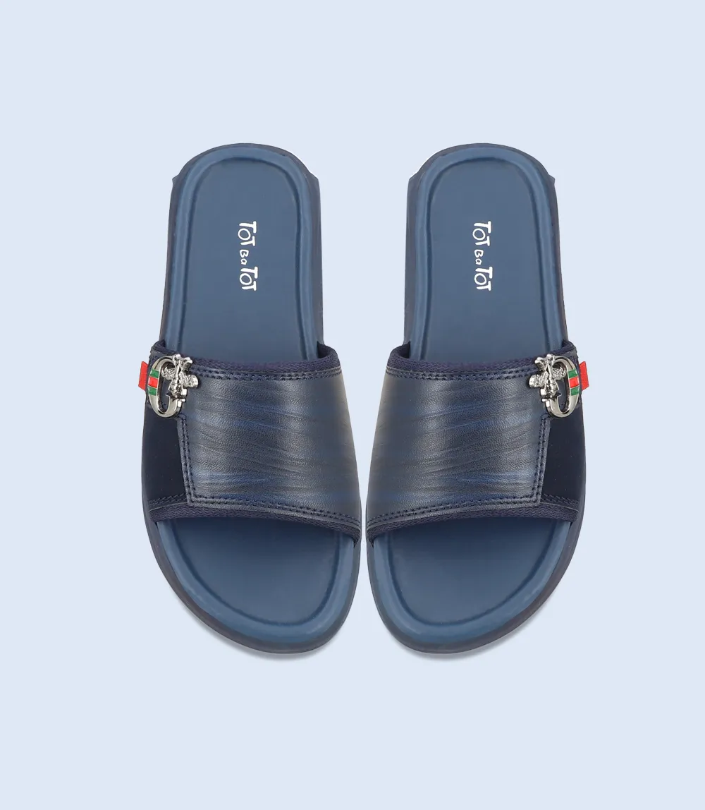 KB0176-NAVY-Boy Slippers