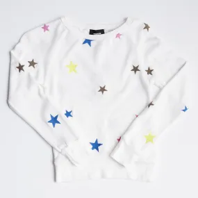 Kids Embroidered Color Stars Raglan