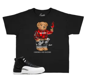 Kids Playoff 12 Shirt - Cheers Bear - Black