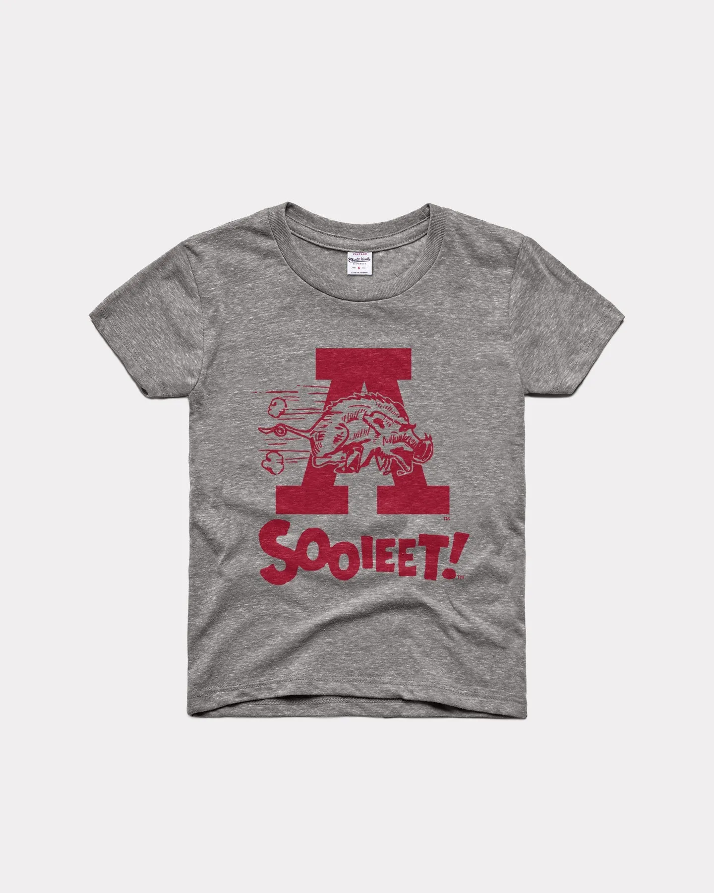 Kids Sooieet! Razorbacks Grey T-Shirt