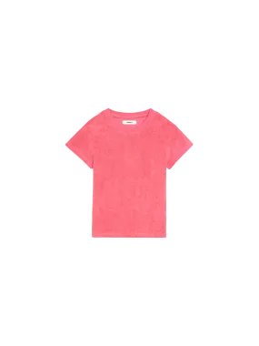 Kids Towelling T-shirt—lotus pink