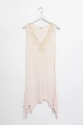 LA PERLA PALE ROSE LACE COTTON DRESS