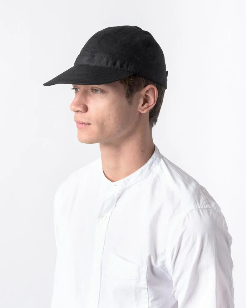 Linen Scout Cap in Black