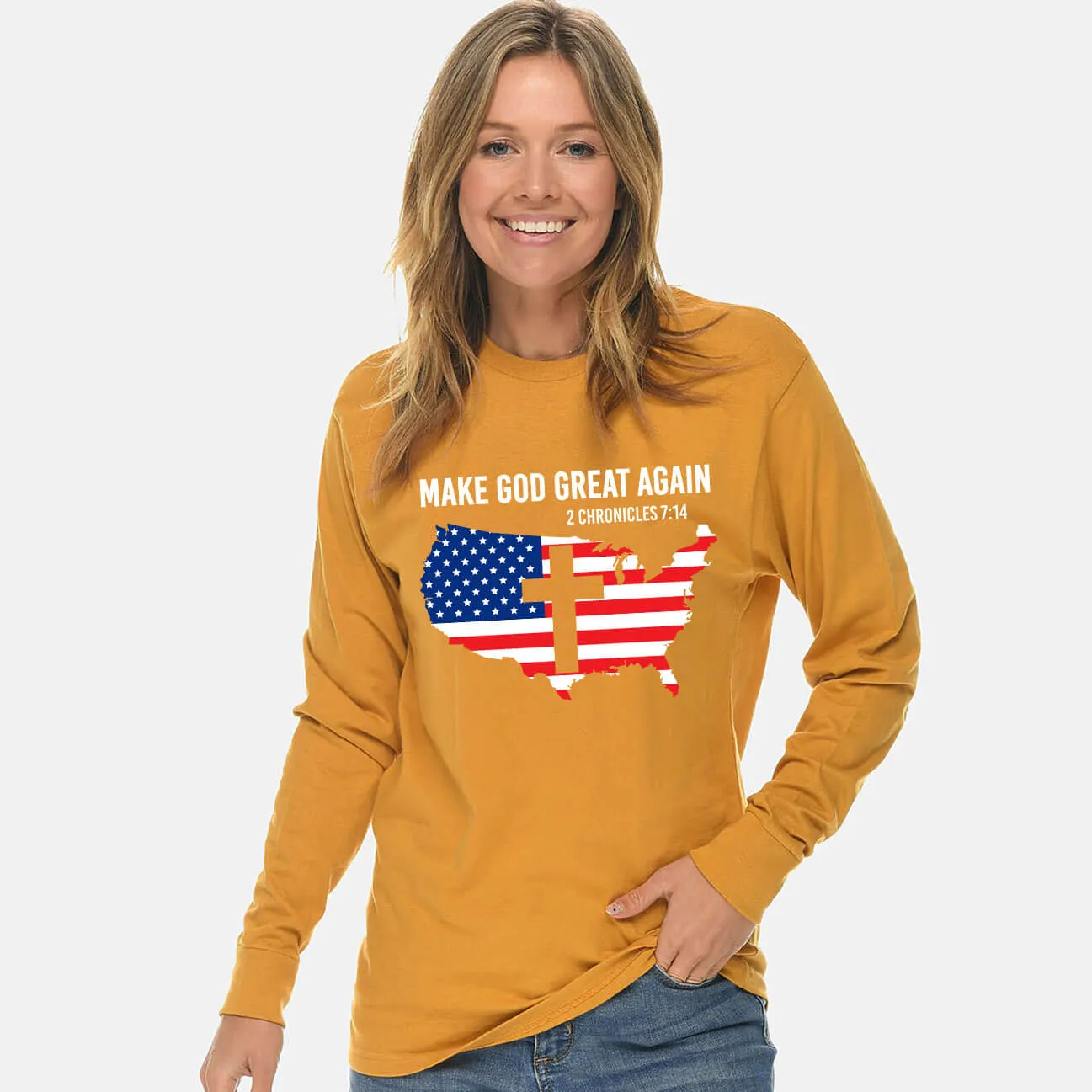 Make God Great Again Unisex Long Sleeve T Shirt