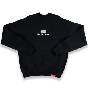 Marathon Modern Crewneck Sweatshirt - Black/White