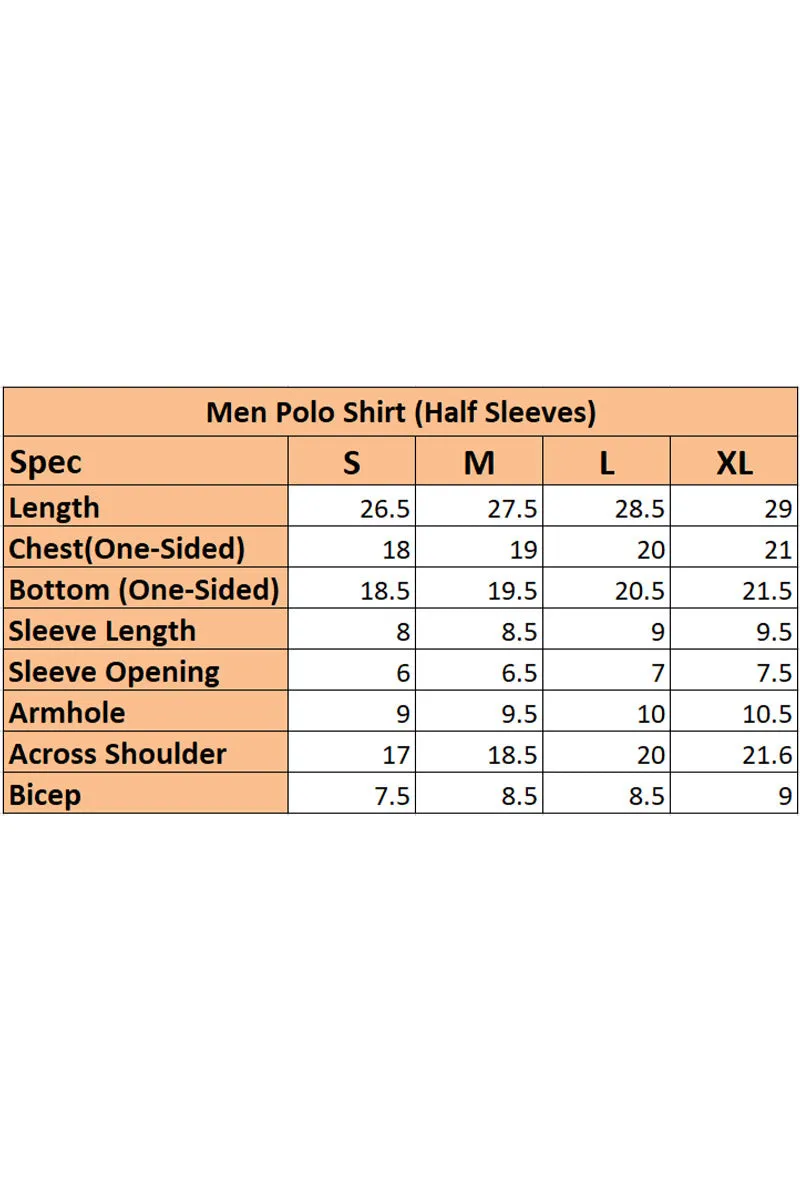 Men Short Sleeve Polo Shirt Blue