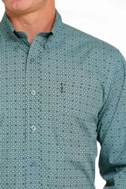 MEN'S CINCH MODERN FIT BUTTON-DOWN WESTERN SHIRT - TEAL