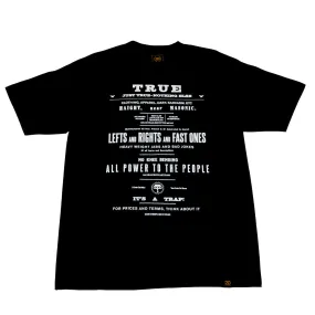 Mens True Old Ad T-Shirt Black