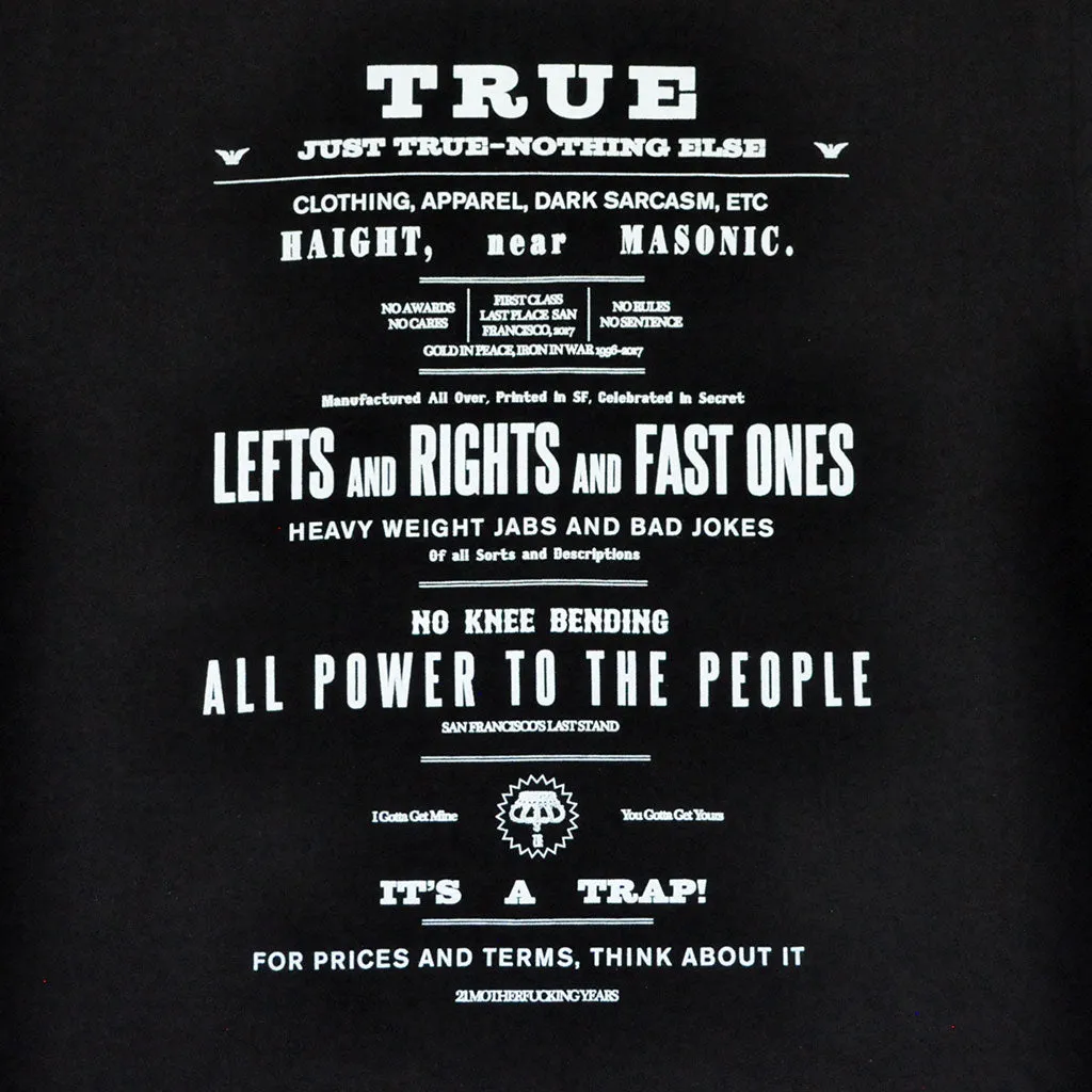 Mens True Old Ad T-Shirt Black