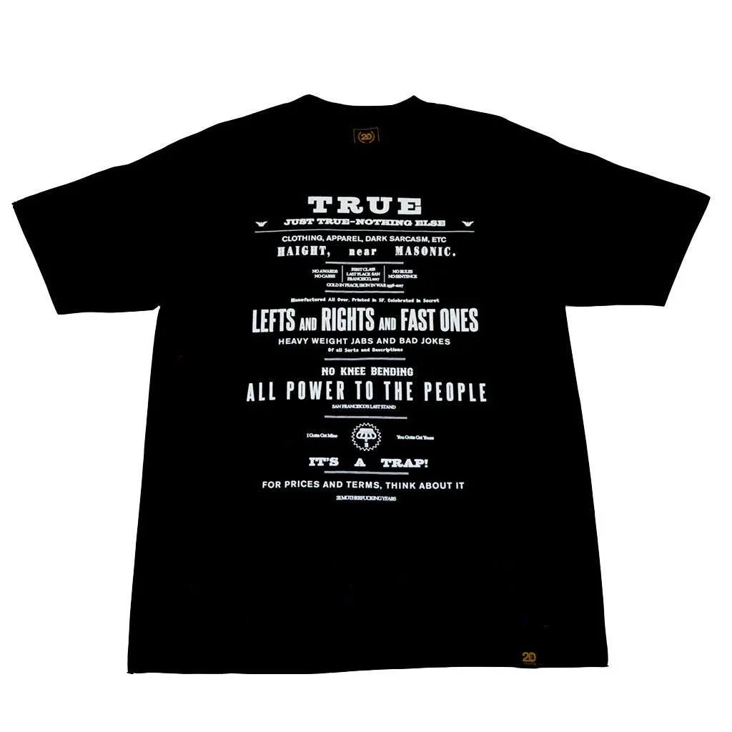 Mens True Old Ad T-Shirt Black