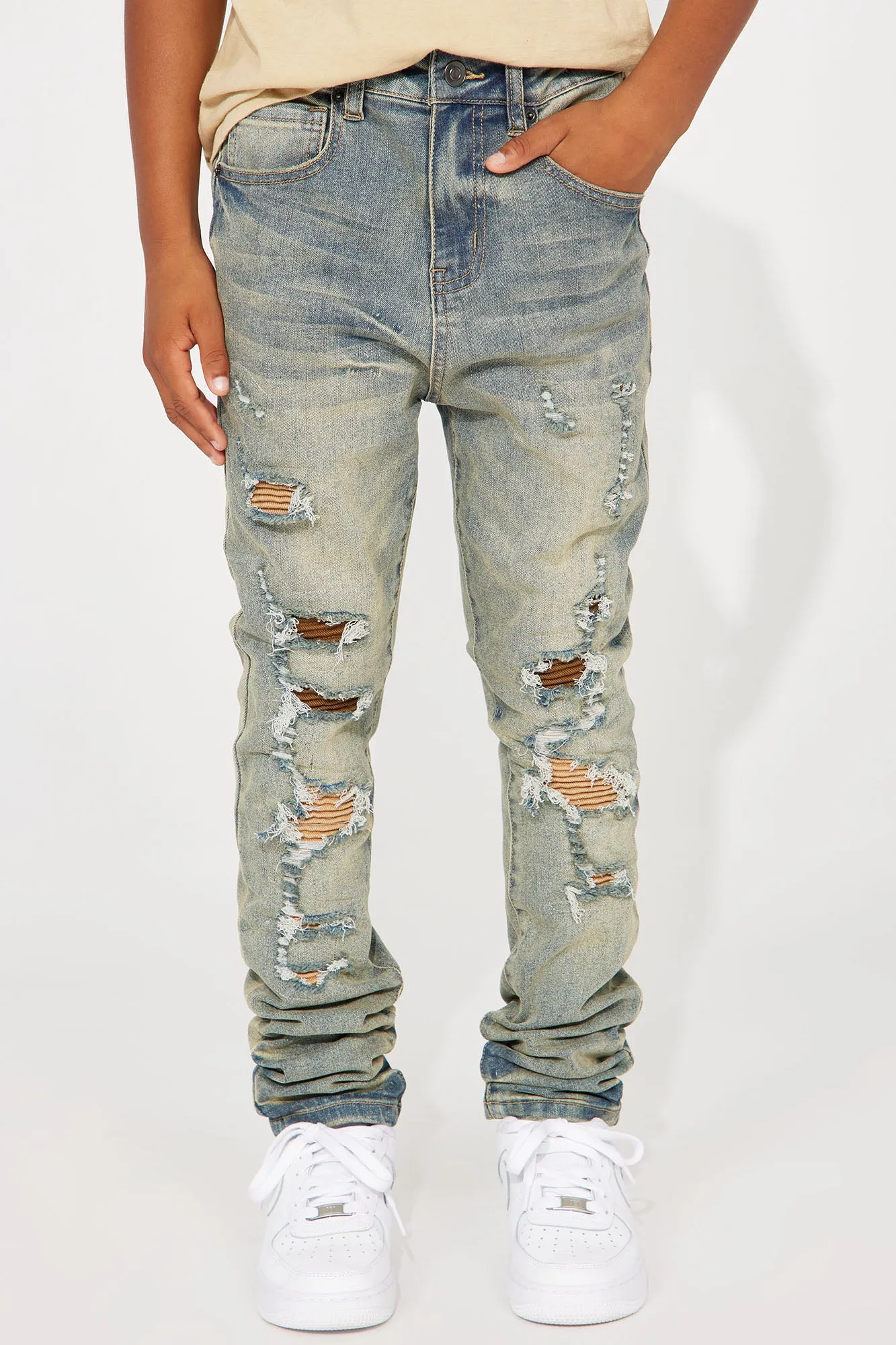 Mini Distressed King Skinny Jean - Indigo