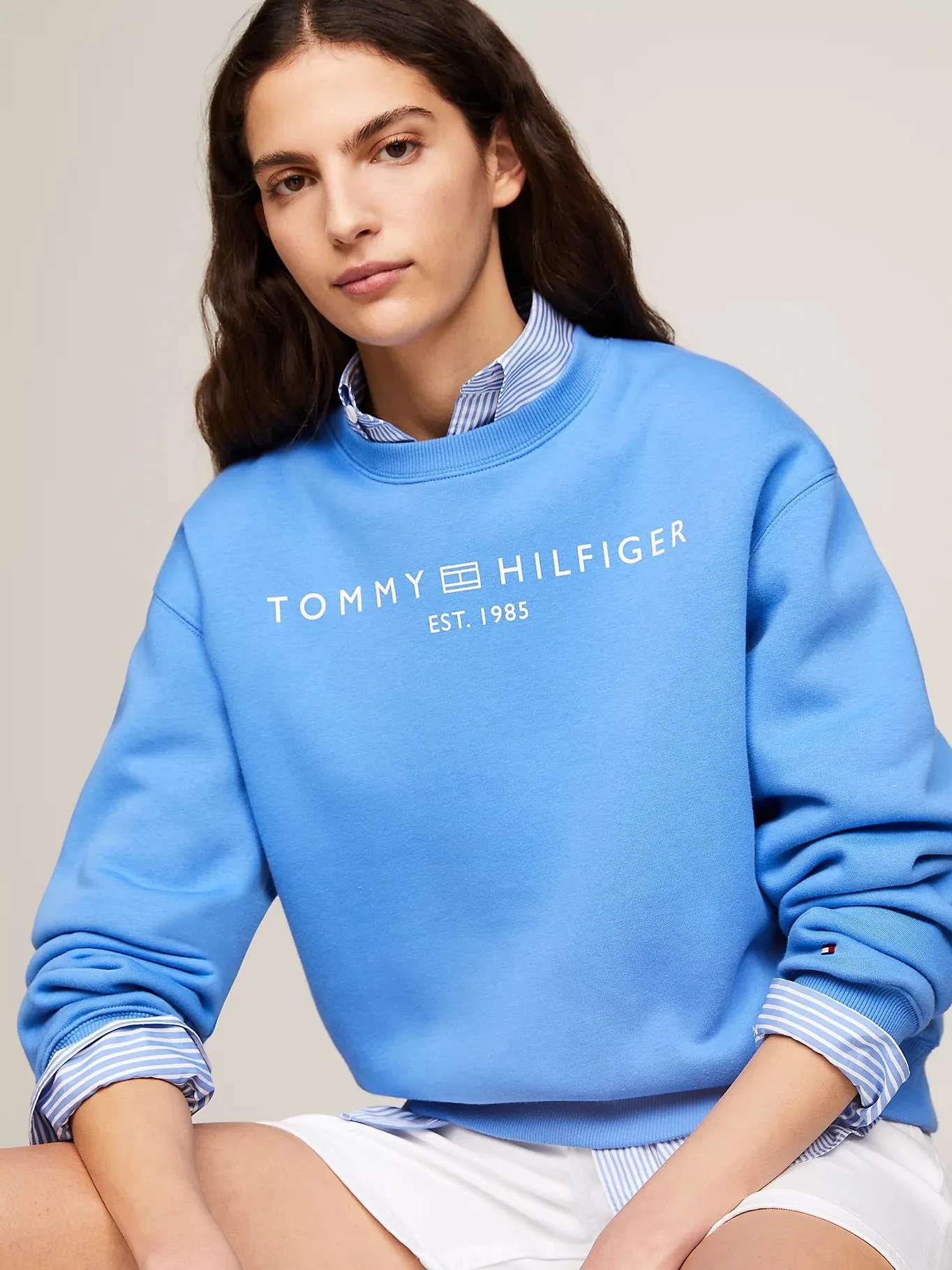 MODERN SIGNATURE LOGO SWEATSHIRT Blue Spell