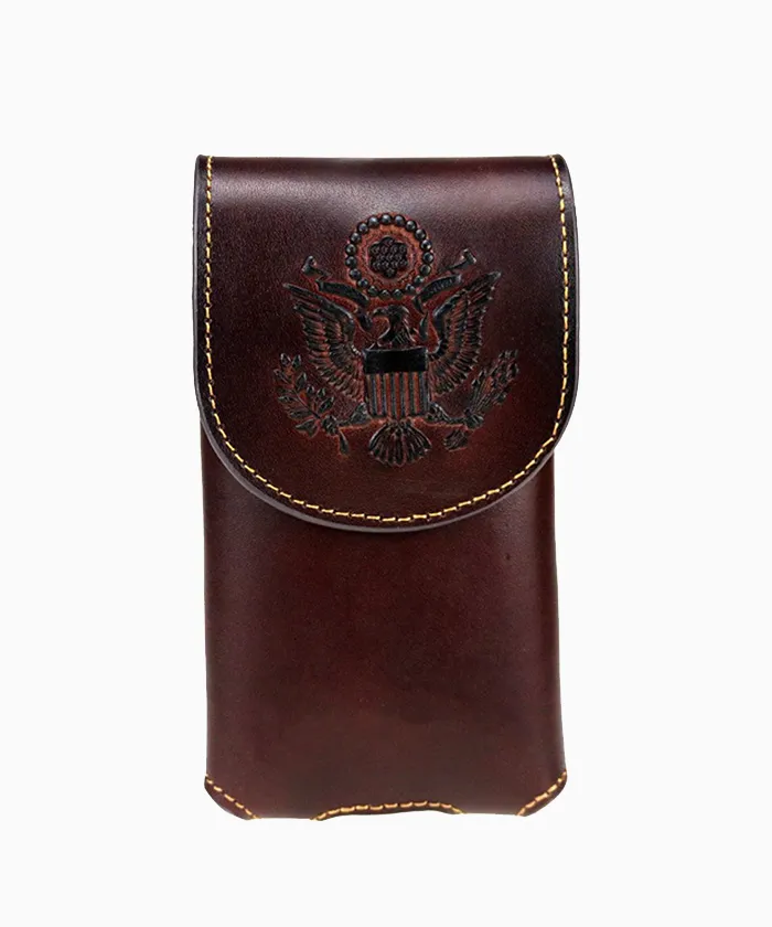 Montana West Genuine Leather Belt Loop Holster Cell Phone Case