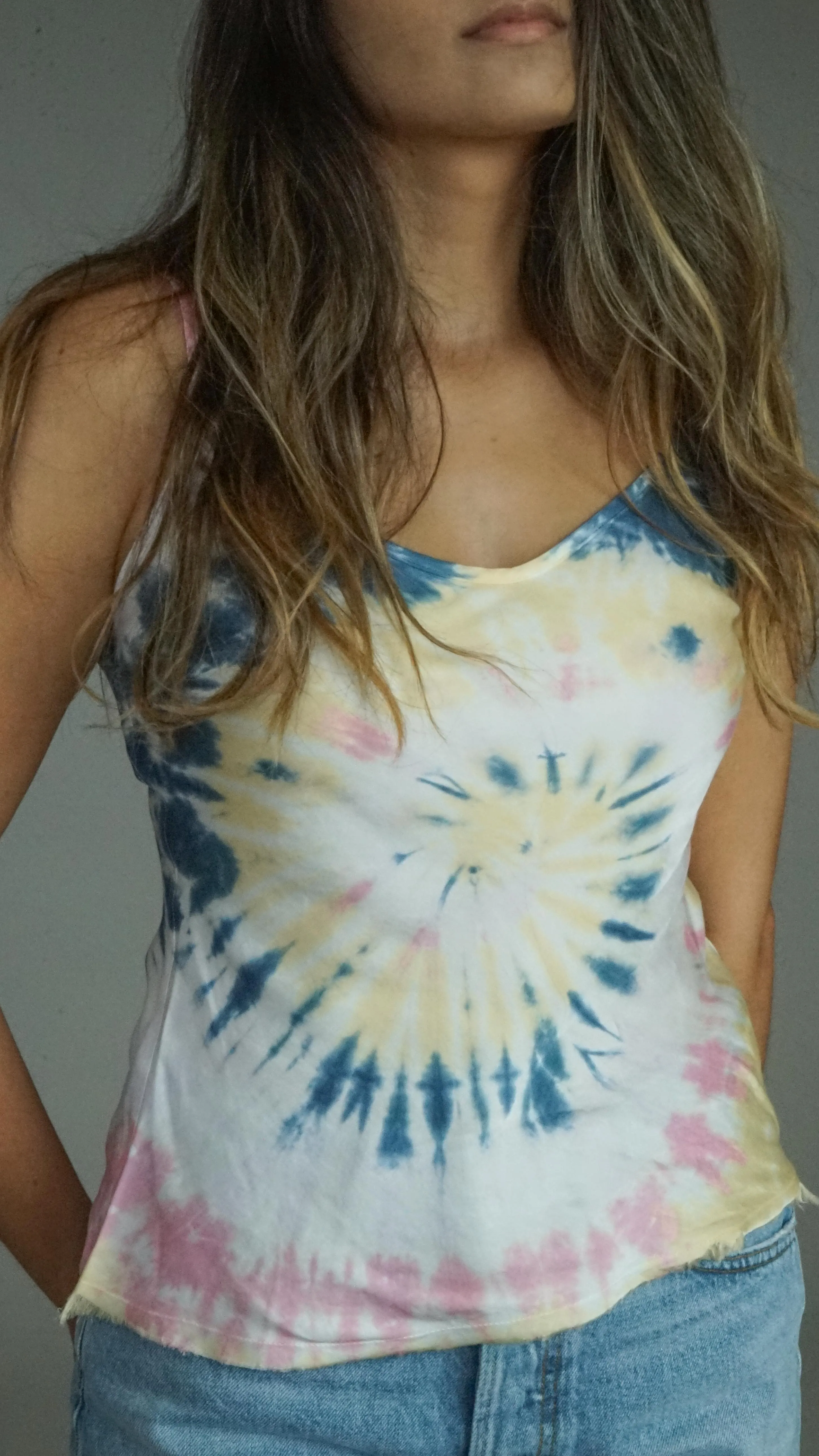 Nation Ltd Lera Cami in Tie Dye (1 LG left)