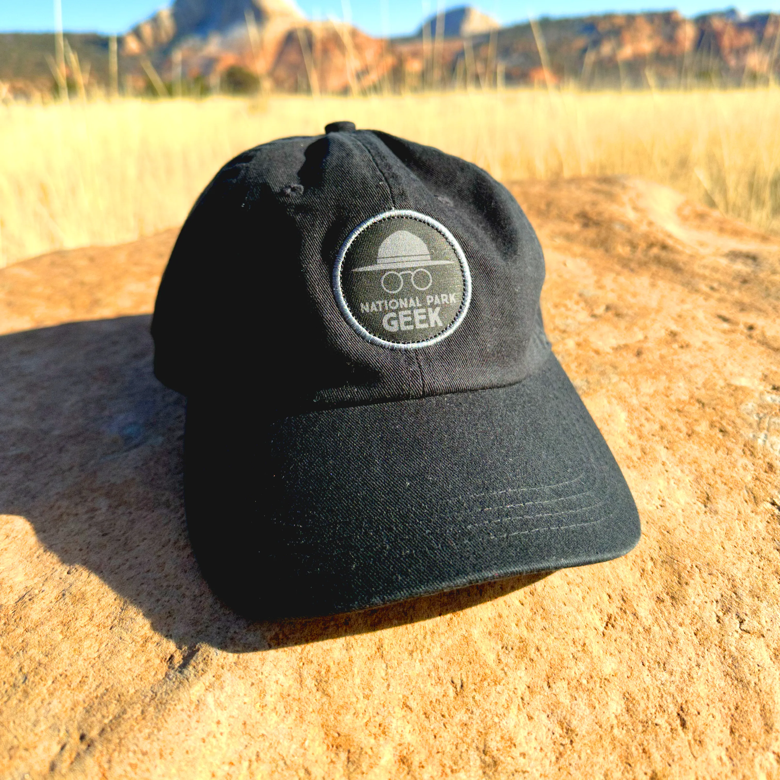 National Park Geek Black Hat with NPG Logo patch (Shipping NOT included - US shipping via USPS only)