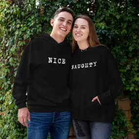 Nice And Naughty Couple Hoodies