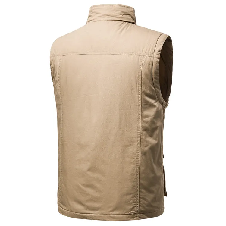 Outdoor Multi-pocket Fishing Cotton Men's Vest