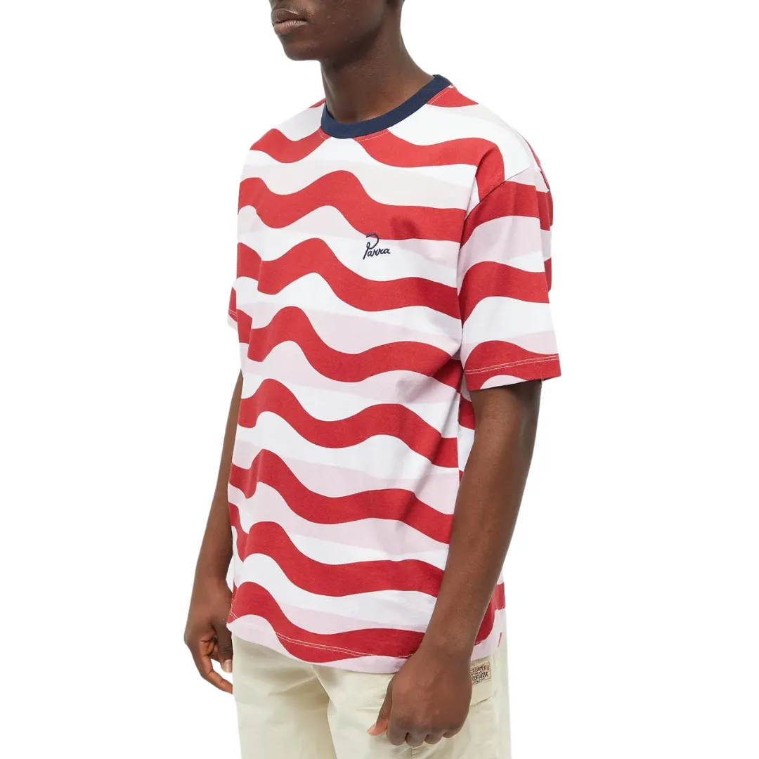 Parra Striped Over T-Shirt - Red/White