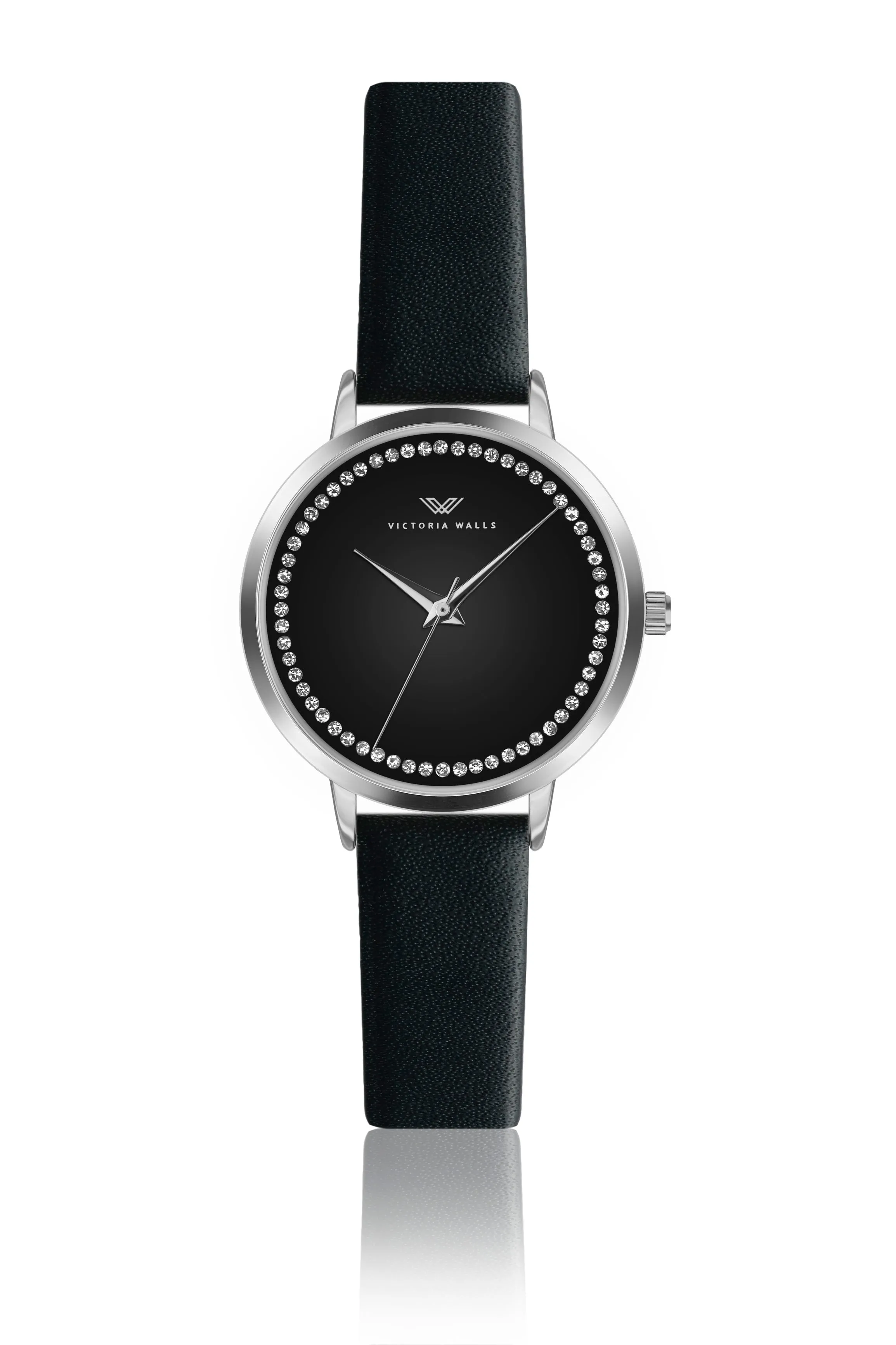 Pippa Black Leather Watch