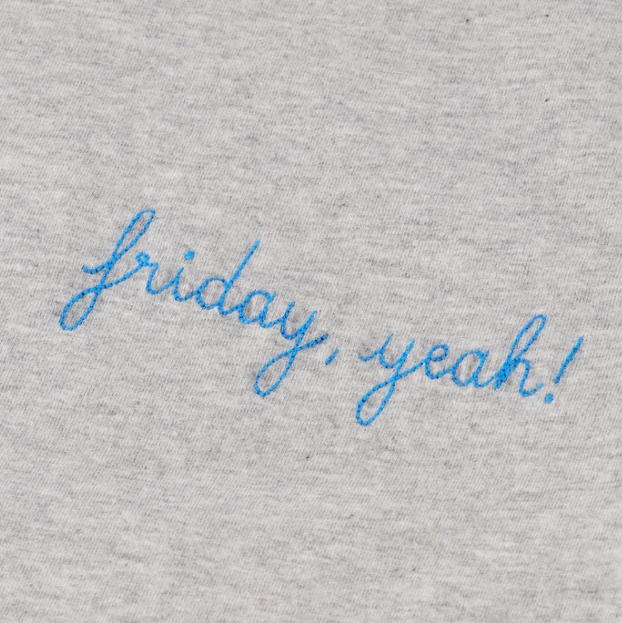 "Friday, Yeah!" Poitou T-Shirt (Light Heather Grey)