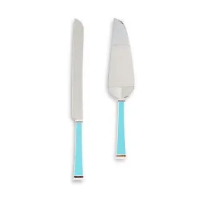 "Something Blue" Silver Plated Cake Serving Set (Pack of 1)