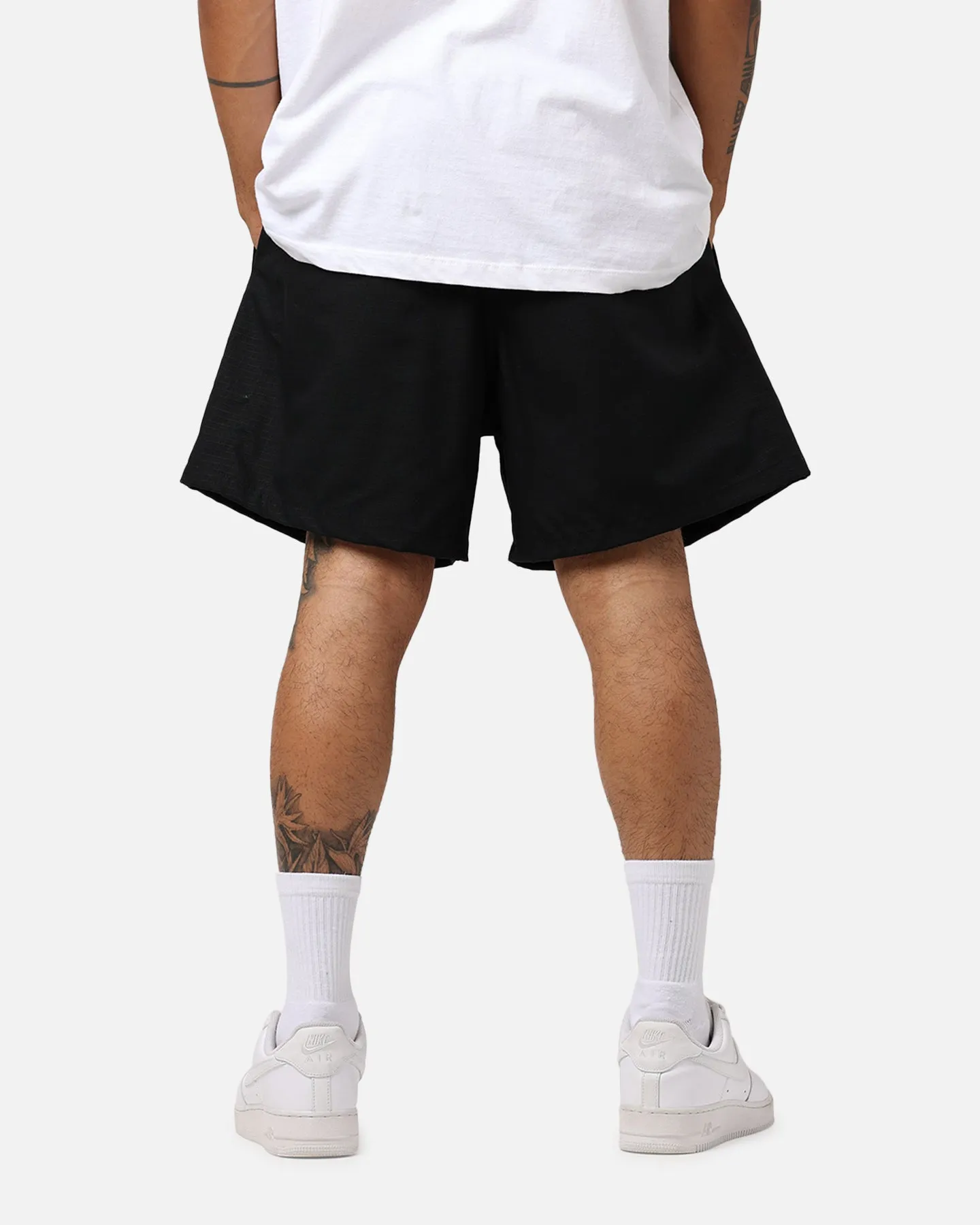 Raised By Wolves Barbarian Ripstop Camp Shorts Black