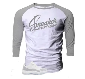 Retro 11 Cement Grey Raglan - ST Logo - White