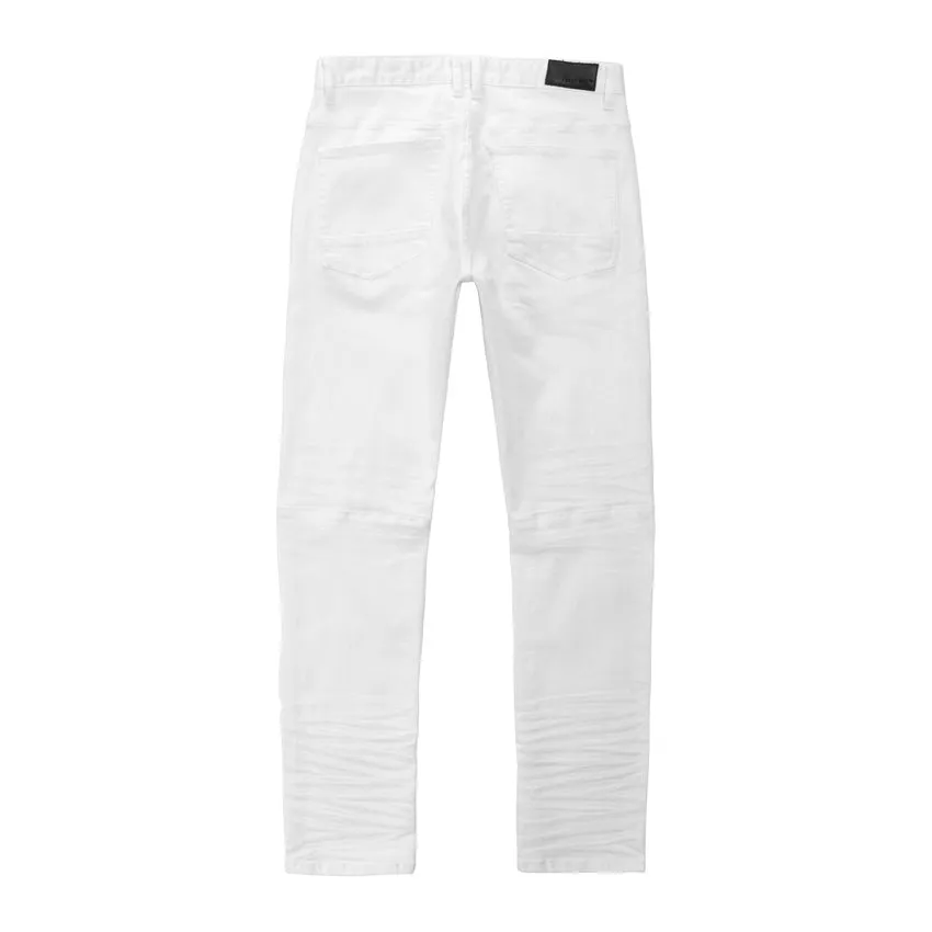 Rip & Repaired Denim Jeans - White