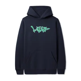 Scratch Applique Pullover Hood, Deep Navy