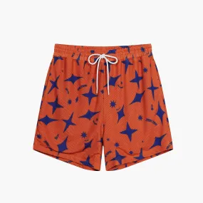 SHOOTING STARS DRIP MESH SHORTS BLUE/ORANGE