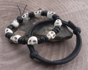 Stone Skull Bead Stretch Set