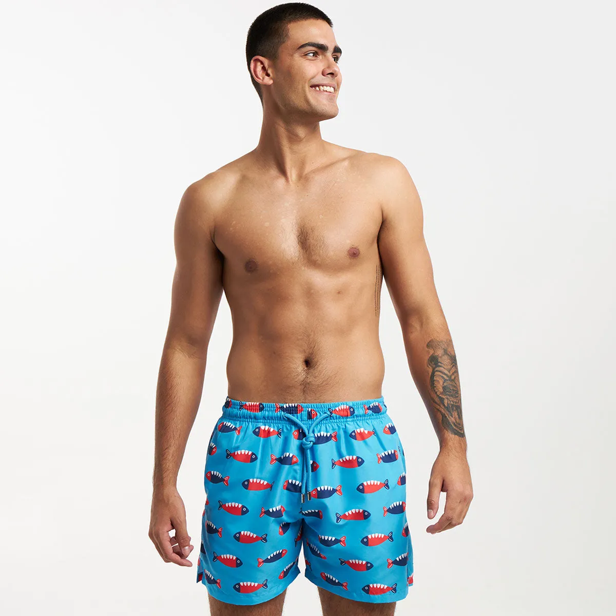 Swim Shorts - Mr Fish | Bubblegum Blue