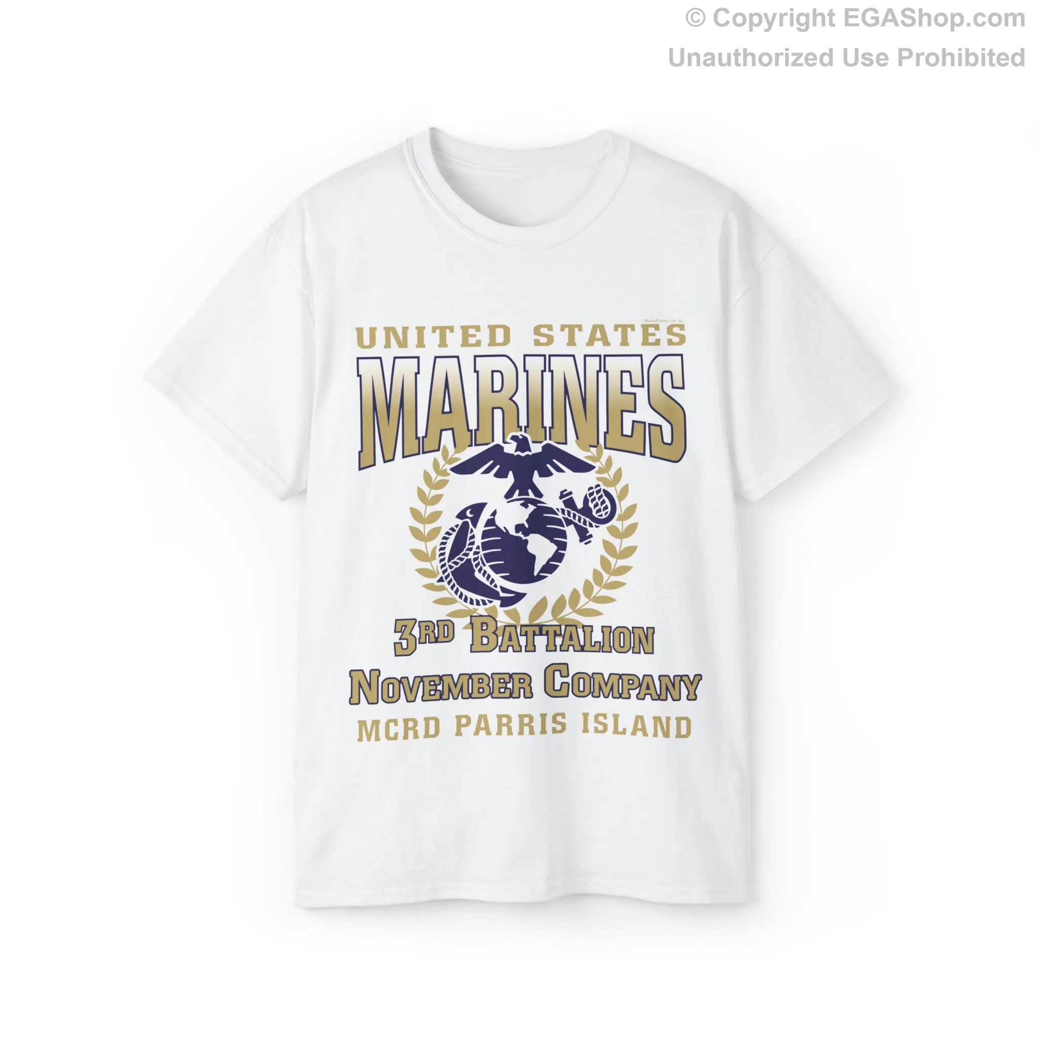 T-Shirt: November Co. MCRD Parris Island (EGA   Back Proud Family)