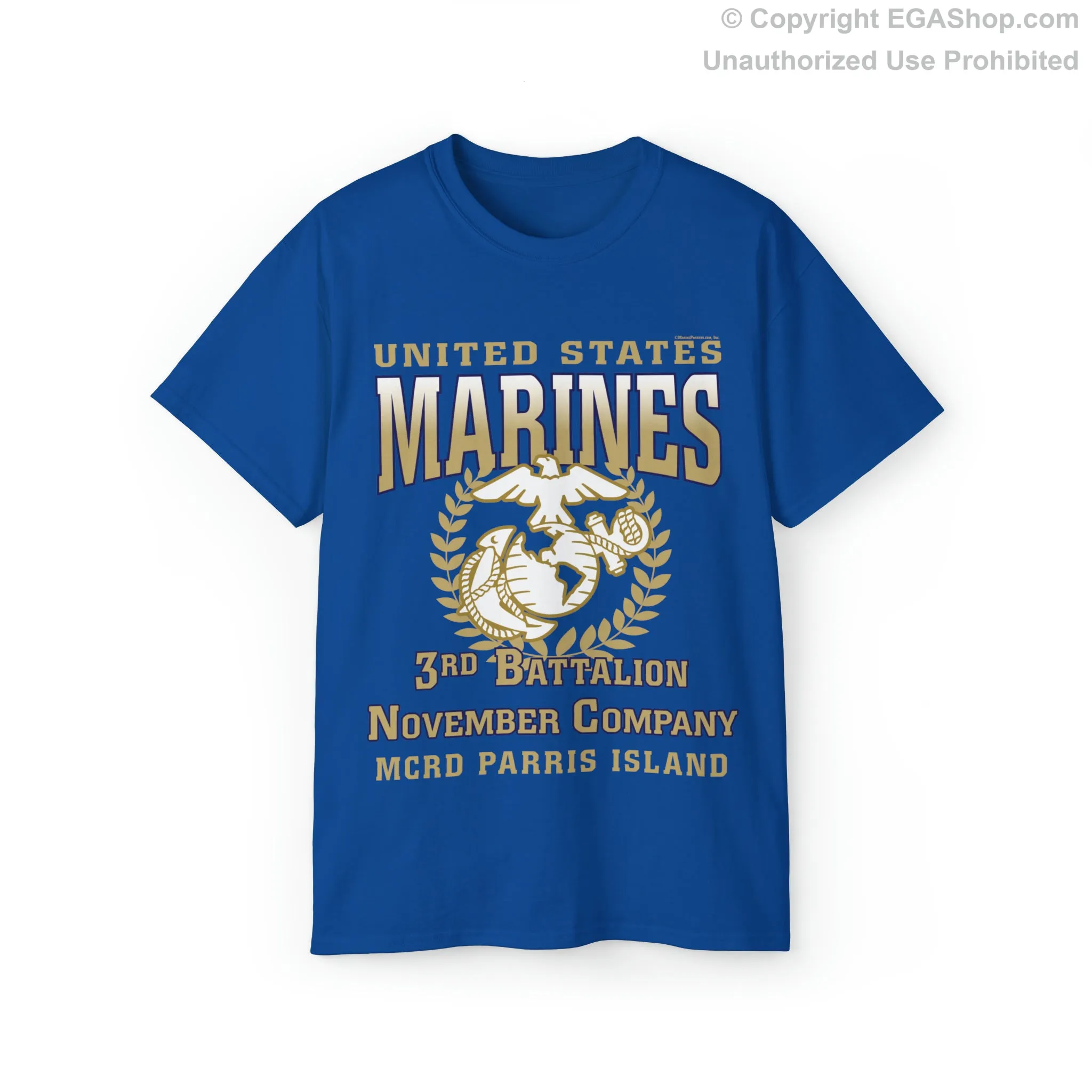 T-Shirt: November Co. MCRD Parris Island (EGA   Back Proud Family)