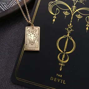 The Devil Tarot Charm on a chain