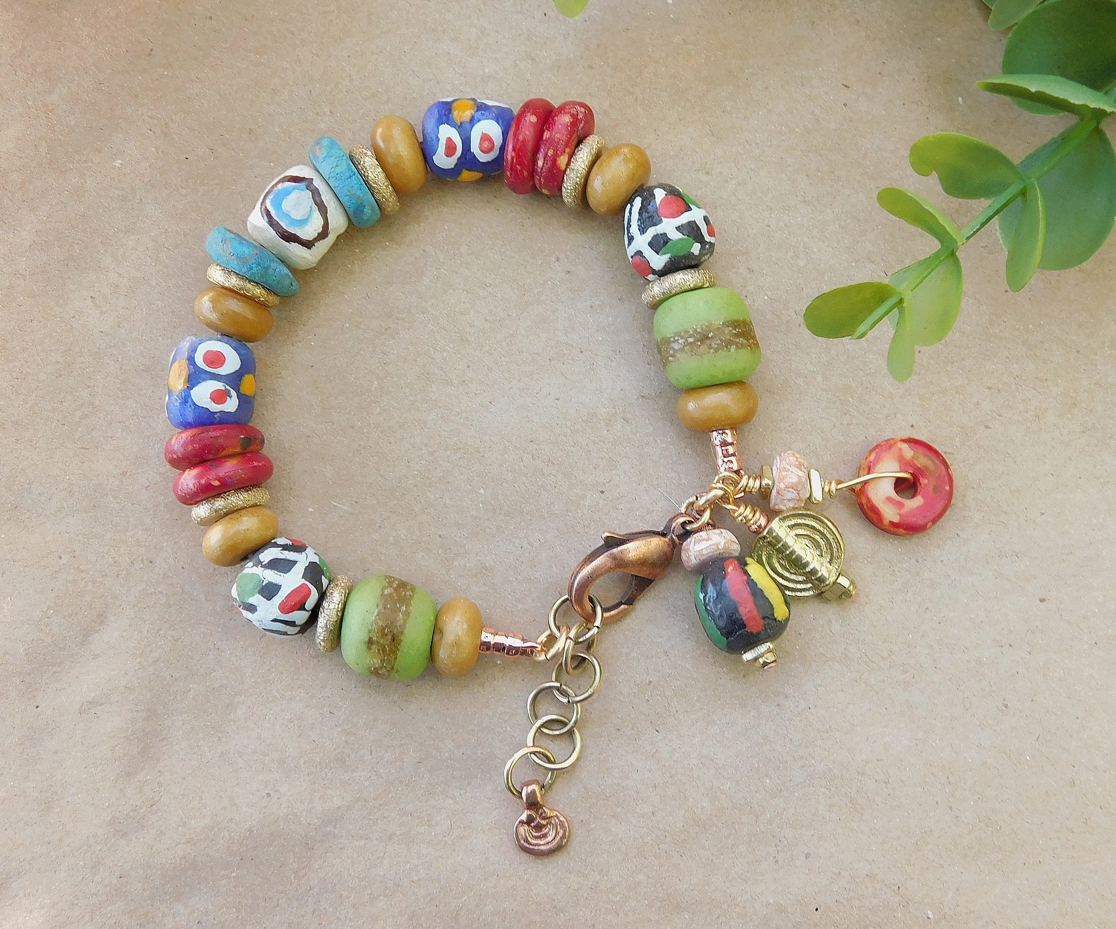 Venetian Style Krobo Bracelet