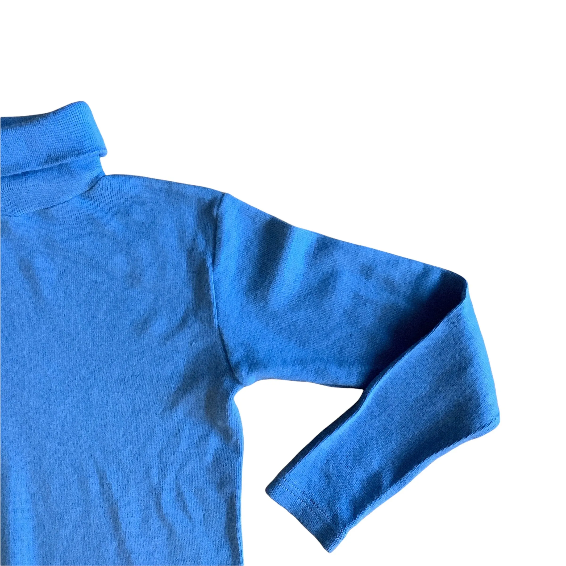 Vintage 1970's Blue Turtleneck 4-5 Years