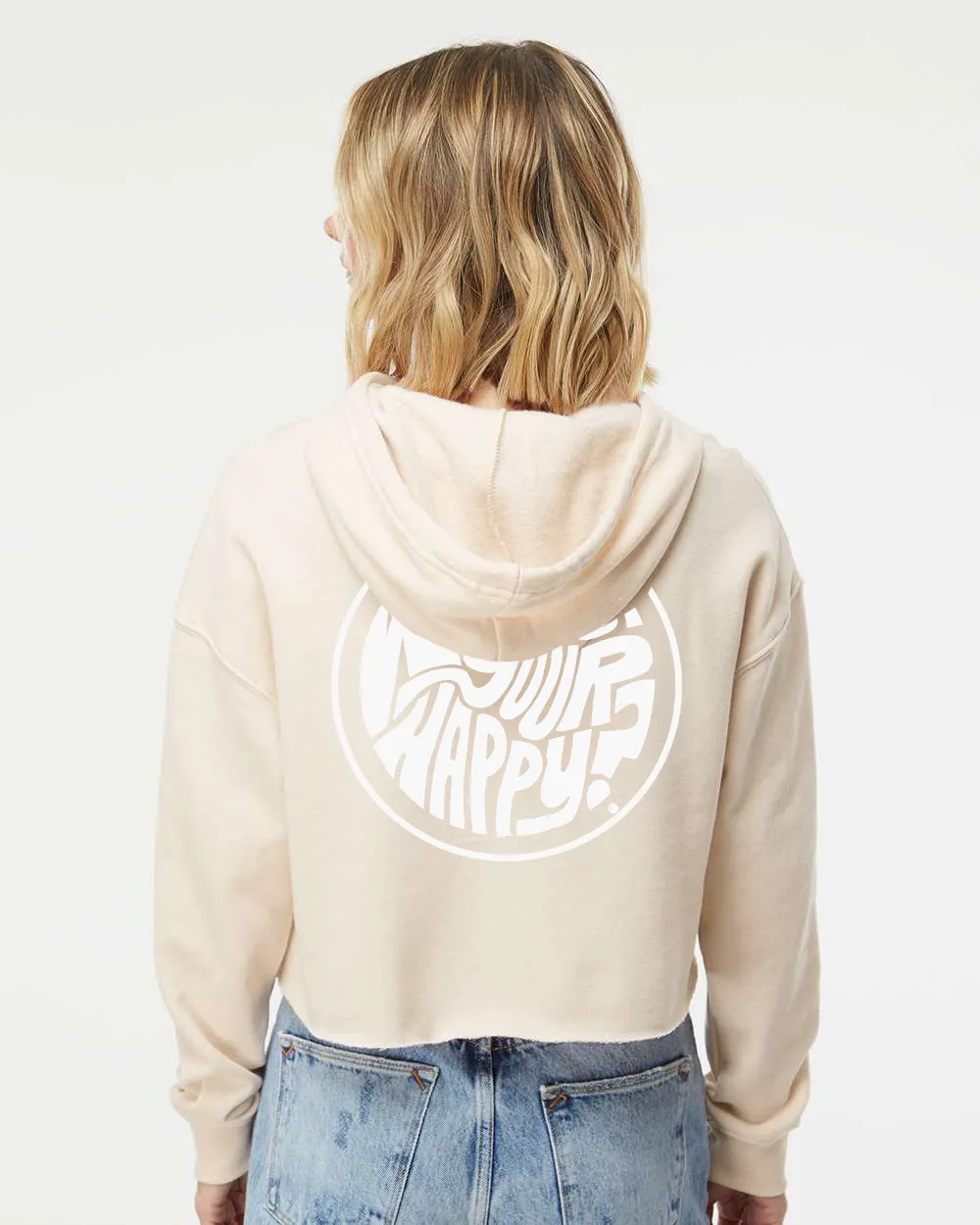 What's Your Happy? Cropped Women's pullover hoodie