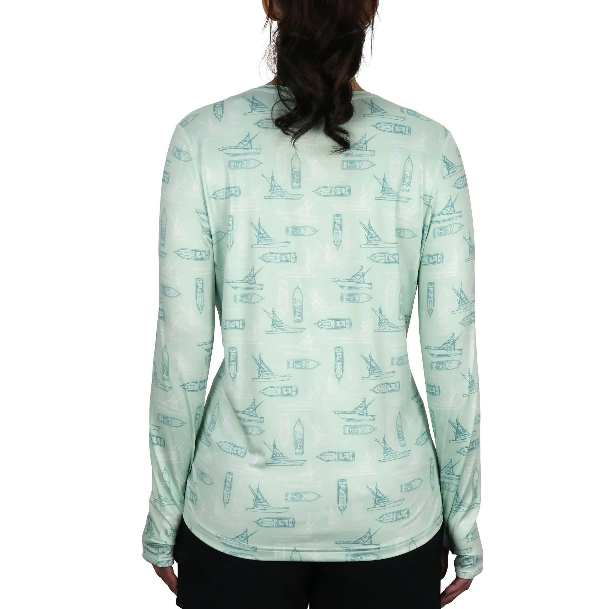 Women's Captain's Lounge LS Performance Shirt | Neo Mint