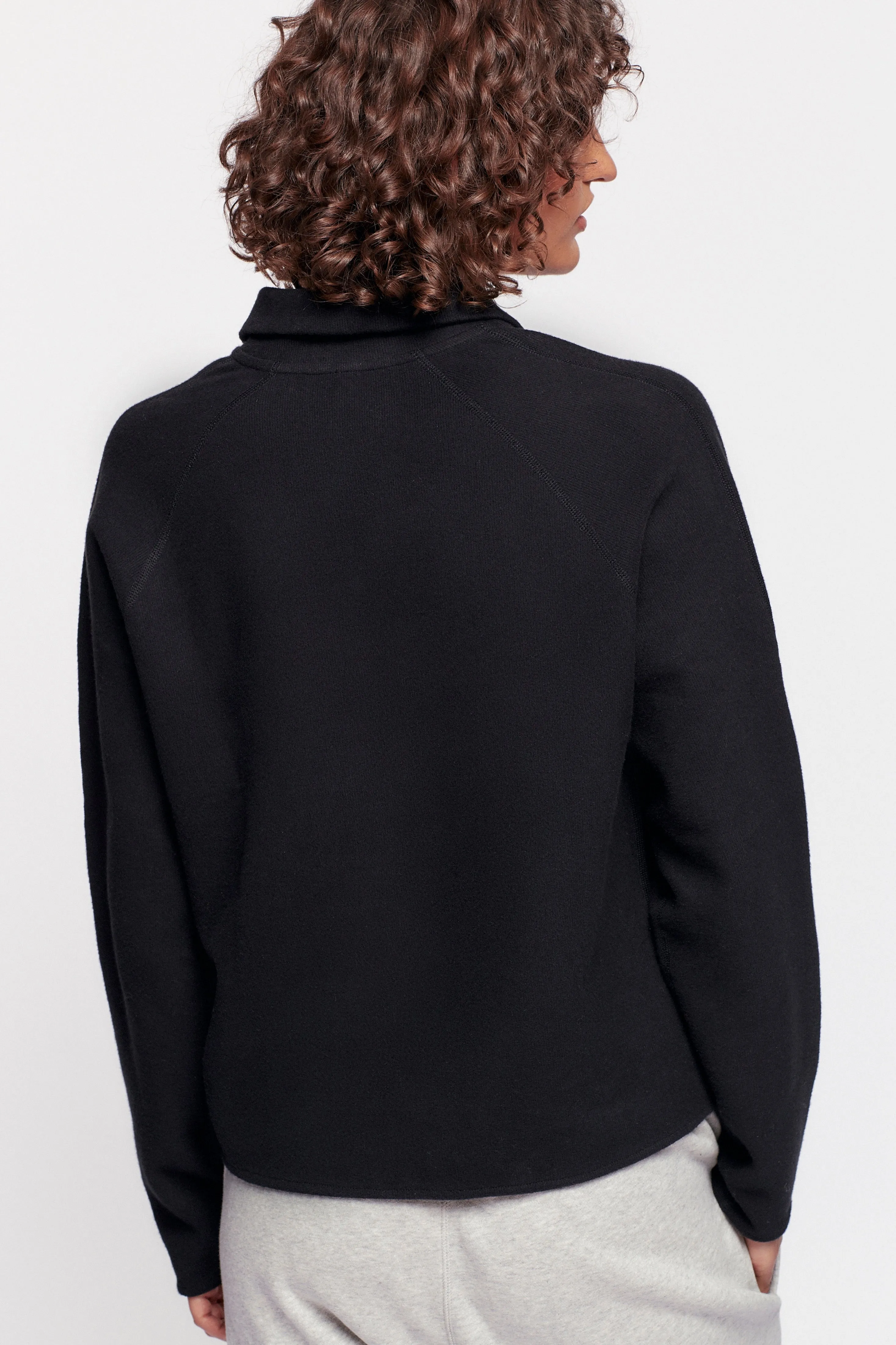 Women's Cozy Polo in Black