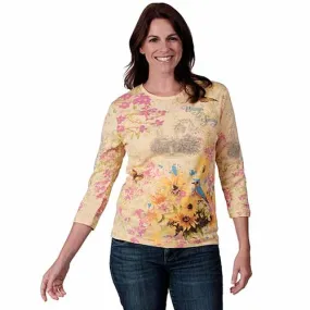 Womens Spring Sights Top- 100% Cotton Tee